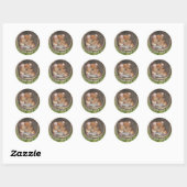rustieke Waterverf muis Ronde Sticker (Vel)