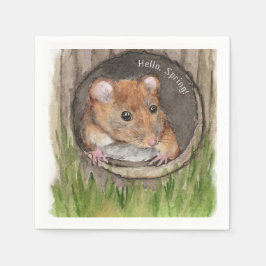 rustieke Waterverf muis Servet