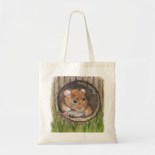 rustieke Waterverf muis Tote Bag (Voorkant)