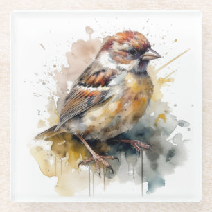 rustieke Waterverf mus Glazen Onderzetter