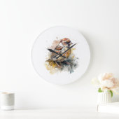 Rustieke Waterverf Mus Vogel Wandklok Kunst (Huis)