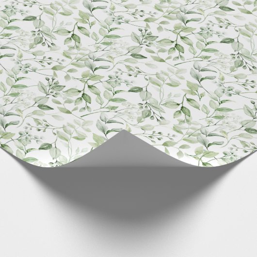 Rustieke Waterverf natuurlijke bosbladeren Patroon Cadeaupapier (Hoek)