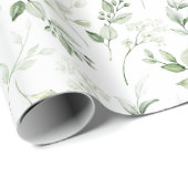 Rustieke Waterverf natuurlijke bosbladeren Patroon Cadeaupapier (Rol Hoek)