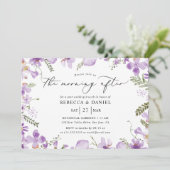 Rustieke Waterverf Ochtend na bruiloft brunch Kaart (Staand voorkant)