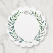 Rustieke Waterverf olijfbladeren Bruiloft Dank u Bedankjes Labels (Achterkant)