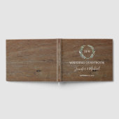 Rustieke Waterverf olijfbladeren dark wood Wedding Gastenboek (Volledig)