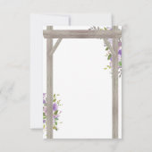 Rustieke Waterverf Paarse Bloemen Bruiloft RSVP (Achterkant)