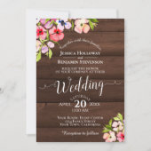 Rustieke Waterverf Pansies op Schuur Houten Bruilo Kaart (Voorkant)