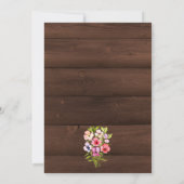 Rustieke Waterverf Pansies op Schuur Houten Bruilo Kaart (Achterkant)