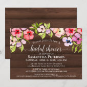 Rustieke Waterverf Pansies Schuur Hout Vrijgezelle Kaart (Voorkant / Achterkant)