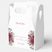 Rustieke Waterverf Pastel Maroon Bloom Bruiloft Bedankdoosjes (Geopend)
