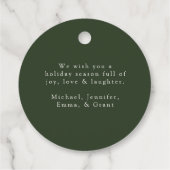 Rustieke Waterverf Pine Cone Krans Vrolijk Kerstfe Bedankjes Labels (Achterkant)