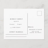 Rustieke Waterverf Pine Mountains Lake Wedding RSV Uitnodiging Briefkaart (Achterkant)