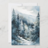 Rustieke Waterverf Pine Tree Bridal Kaart (Achterkant)