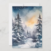 Rustieke Waterverf Pine Tree Bruiloft Kaart (Achterkant)