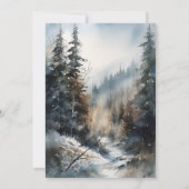 Rustieke Waterverf Pine Tree Bruiloft Save The Date (Achterkant)