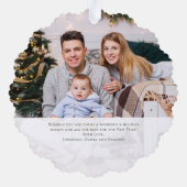 Rustieke Waterverf Pine Trees Christmas Ornament Kaart (Achterkant)