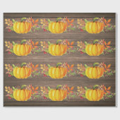 Rustieke Waterverf Pompoen Herfst Herfst Cadeaupapier (Vlak)