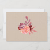 Rustieke Waterverf Pompoen Kraft Stationery Notitiekaartje (Achterkant)