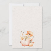 Rustieke Waterverf Pompoen Thanksgiving Invitation Kaart (Achterkant)