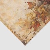 Rustieke Waterverf Pompoenen Herfstbladeren Oogst Tissuepapier (Detail)