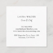 Rustieke Waterverf potten pannen eten keukengerei Vierkante Visitekaartje (Achterkant)