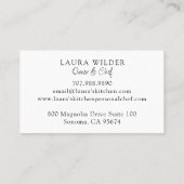 Rustieke Waterverf potten pannen eten keukengerei Visitekaartje (Achterkant)