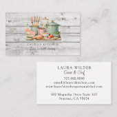 Rustieke Waterverf potten pannen eten keukengerei Visitekaartje (Voorkant / Achterkant)