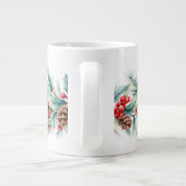 Rustieke waterverf rand grote koffiekop (Achterkant)