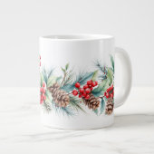 Rustieke waterverf rand grote koffiekop (Voorkant rechts)