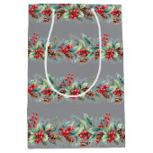 Rustieke waterverf rand medium cadeauzakje (Voorkant)