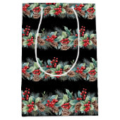 Rustieke waterverf rand medium cadeauzakje (Voorkant)