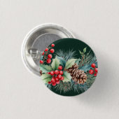 Rustieke waterverf rand ronde button 3,2 cm (Voorkant /achterkant)