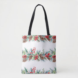 Rustieke waterverf rand tote bag