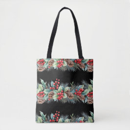 Rustieke waterverf rand tote bag