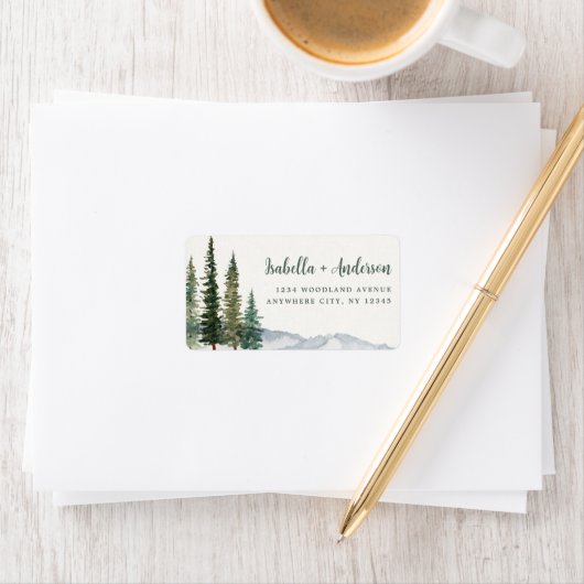 Rustieke Waterverf retouradres Etiket (Insitu)