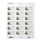 Rustieke Waterverf retouradres Etiket (Full Sheet)