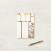 Rustieke Waterverf rode bloemetjes Schrijven spot  Post-it® Notes (Op bureau)