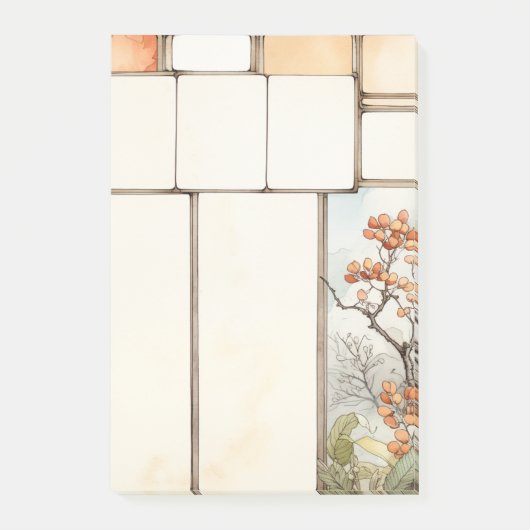 Rustieke Waterverf rode bloemetjes Schrijven spot  Post-it® Notes (Voorkant)