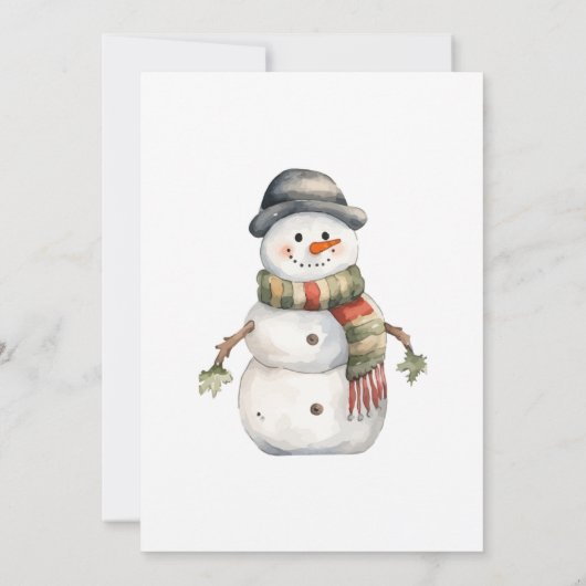 Rustieke Waterverf Rode Vrachtwagen Kerstfeest Kaart (Achterkant)