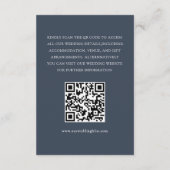 Rustieke Waterverf Roos Bloemen Trouwdetail Informatiekaartje (Achterkant)