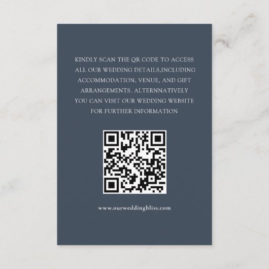 Rustieke Waterverf Roos Bloemen Trouwdetail Informatiekaartje (Achterkant)