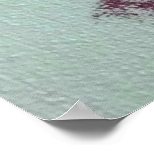 Rustieke Waterverf Roze Daisy Poster (Hoek)