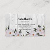 Rustieke Waterverf Rozen Ballerina Bloemen Visitekaartje (Achterkant)