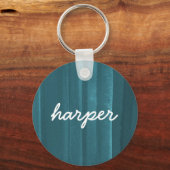 Rustieke Waterverf Script Naam PersonalizedKeychai Sleutelhanger (Voorkant)