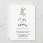 Rustieke Waterverf Seizoensgebonden Bloemenschaats Kaart (Voorkant)