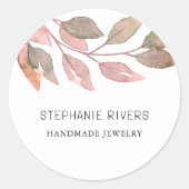 Rustieke Waterverf Sieraden Maker Ronde Sticker (Voorkant)