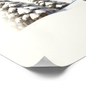 Rustieke Waterverf Ski Sneeuwboom Bergwinter Poster (Hoek)