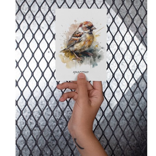 Rustieke Waterverf Sparrow, op maat