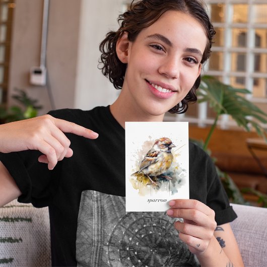 Rustieke Waterverf Sparrow, op maat